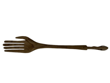 Handgeschnitzter Holzlöffel  mit erotischem Griff